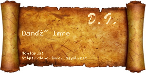 Danó Imre névjegykártya